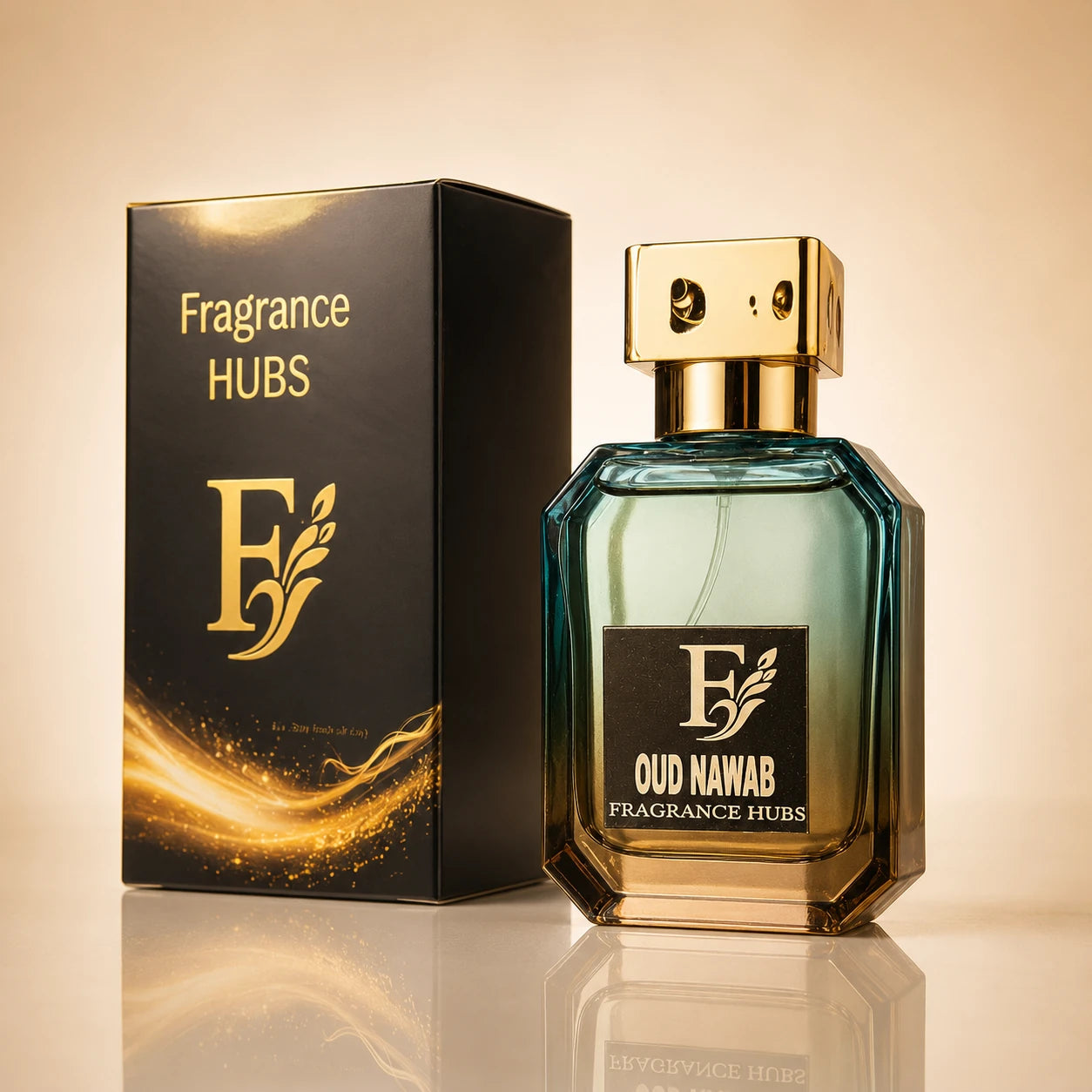 Oud Nawab perfume by Fragrance Hubs - studio product image 3